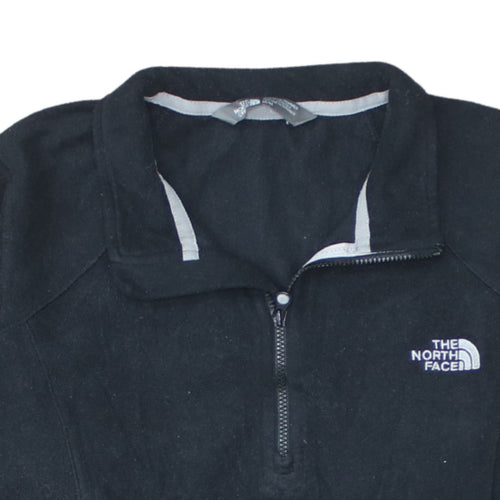 The North Face Womens Black Fleece 1/4 Zip Pullover Sweatshirt M