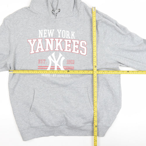 Majestic Athletic Men's Grey 2XL Pullover Hoodie New York Yankees