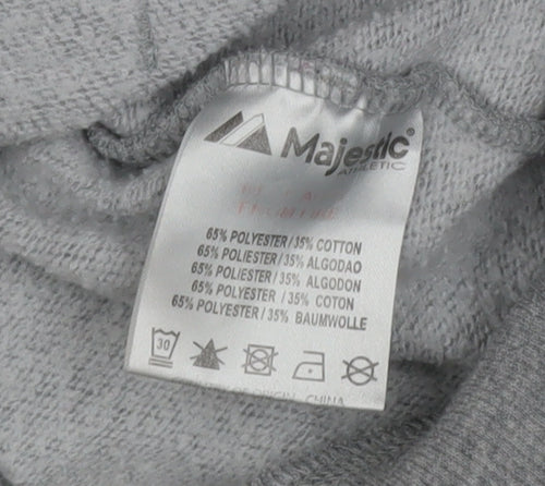 Majestic Athletic Men's Grey 2XL Pullover Hoodie New York Yankees