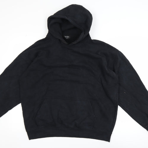 BoohooMAN Men's Black Pullover Hoodie Medium Graphic Limited Edition