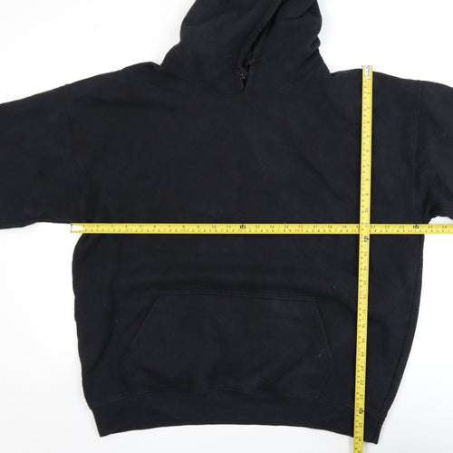BoohooMAN Men's Black Pullover Hoodie Medium Graphic Limited Edition