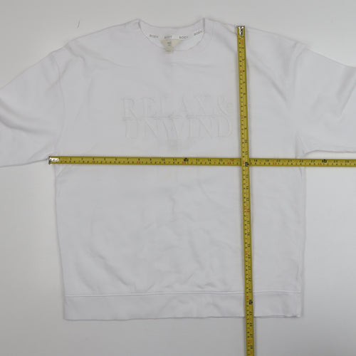 Marks and Spencer Women White Relax & Unwind Pullover Sweatshirt L