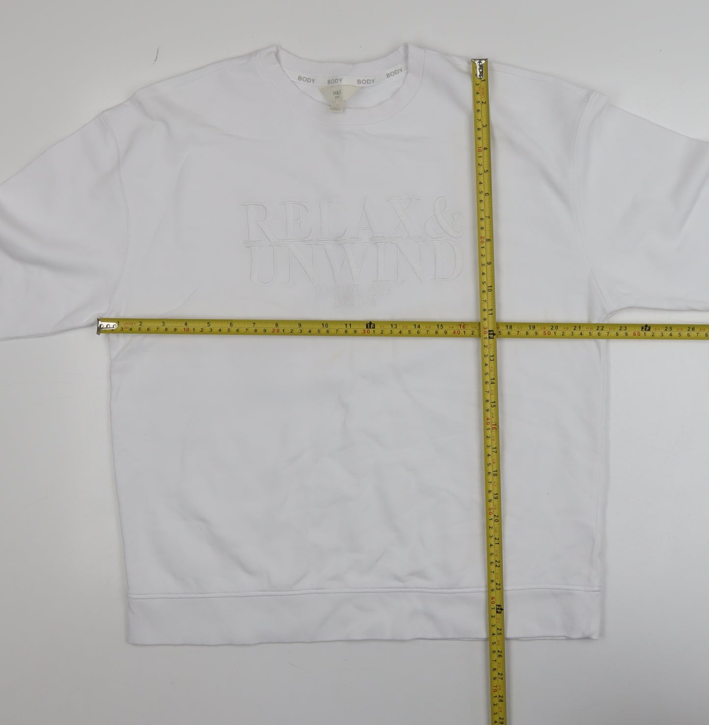 Marks and Spencer Women White Relax & Unwind Pullover Sweatshirt L