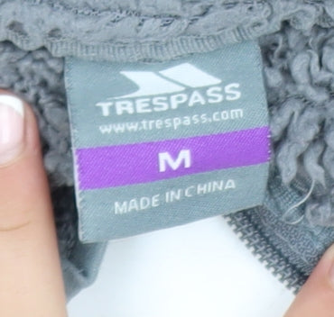 Trespass Men Black M Hooded Fleece Lined Full Zip Outdoor Jacket
