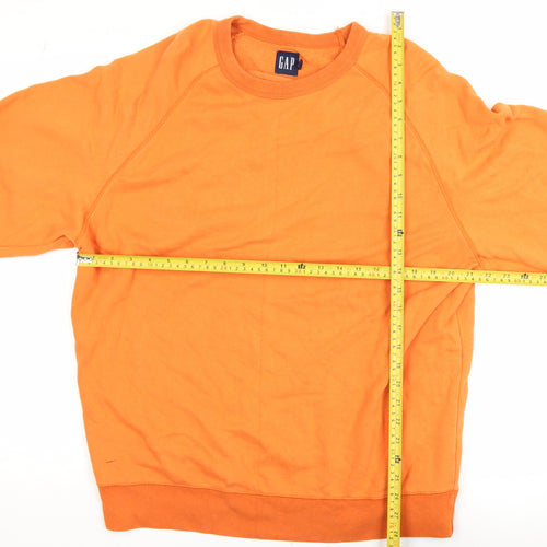 GAP Men's Orange XL Crew Neck Cotton Pullover Sweatshirt