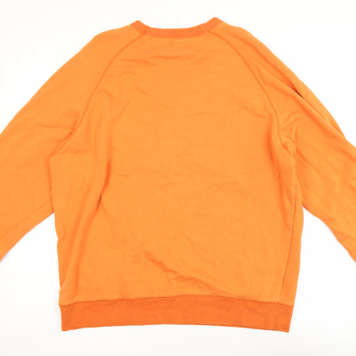 GAP Men's Orange XL Crew Neck Cotton Pullover Sweatshirt