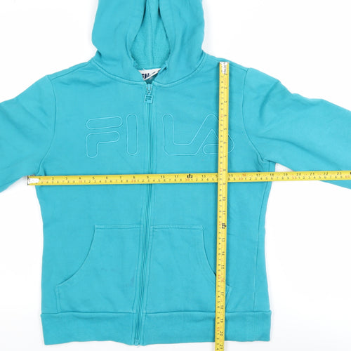 FILA Women’s Blue Full Zip Hooded Fleece Jacket Size S