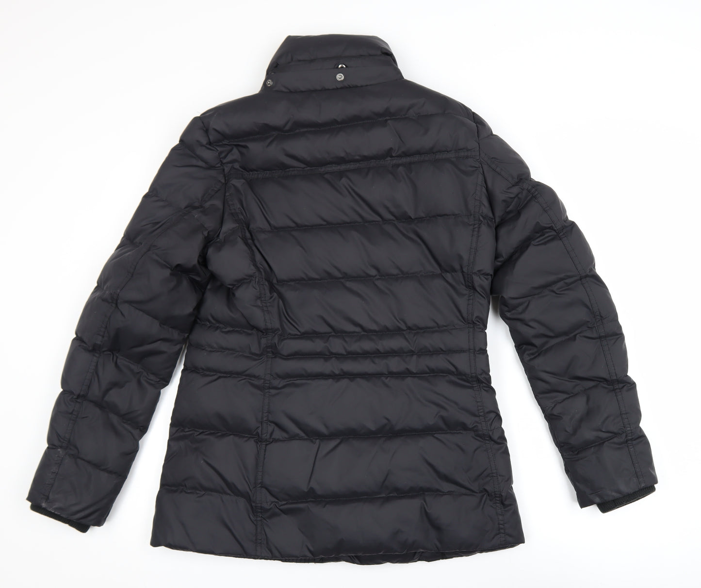 Tommy Hilfiger Women's Black Puffer Jacket Size S Mid-Length Winter Coat