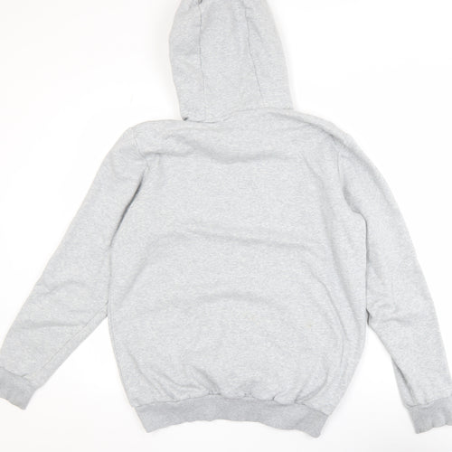Gymshark Mens Grey Pullover Hoodie Size S Regular Fit Fleece Logo