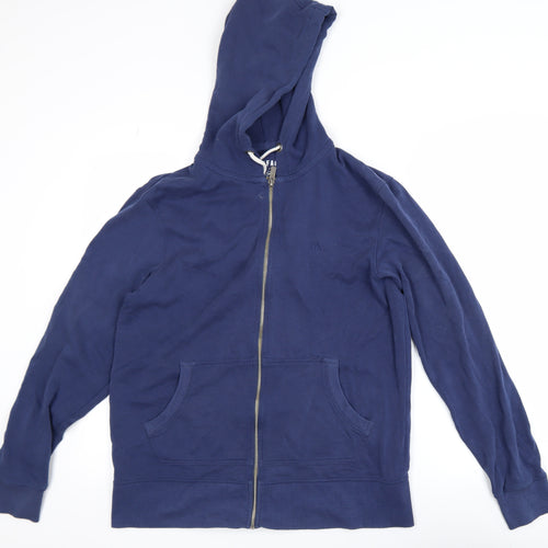 FatFace Mens Blue Full Zip Hooded Jacket Size M Cotton Blend