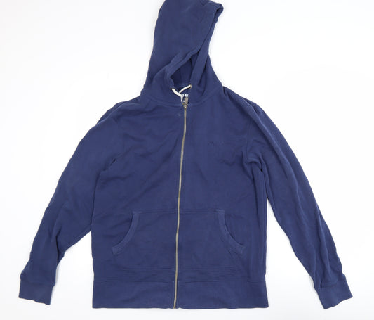 FatFace Mens Blue Full Zip Hooded Jacket Size M Cotton Blend
