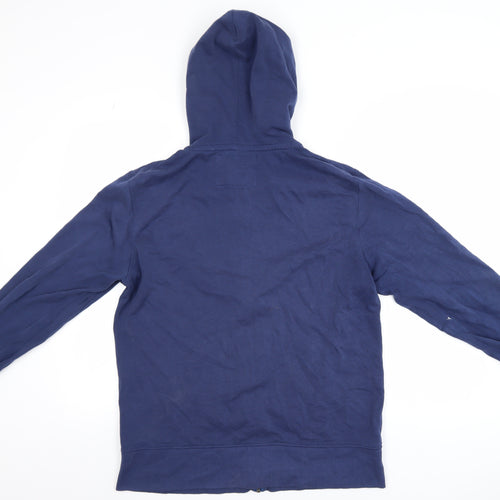 FatFace Mens Blue Full Zip Hooded Jacket Size M Cotton Blend