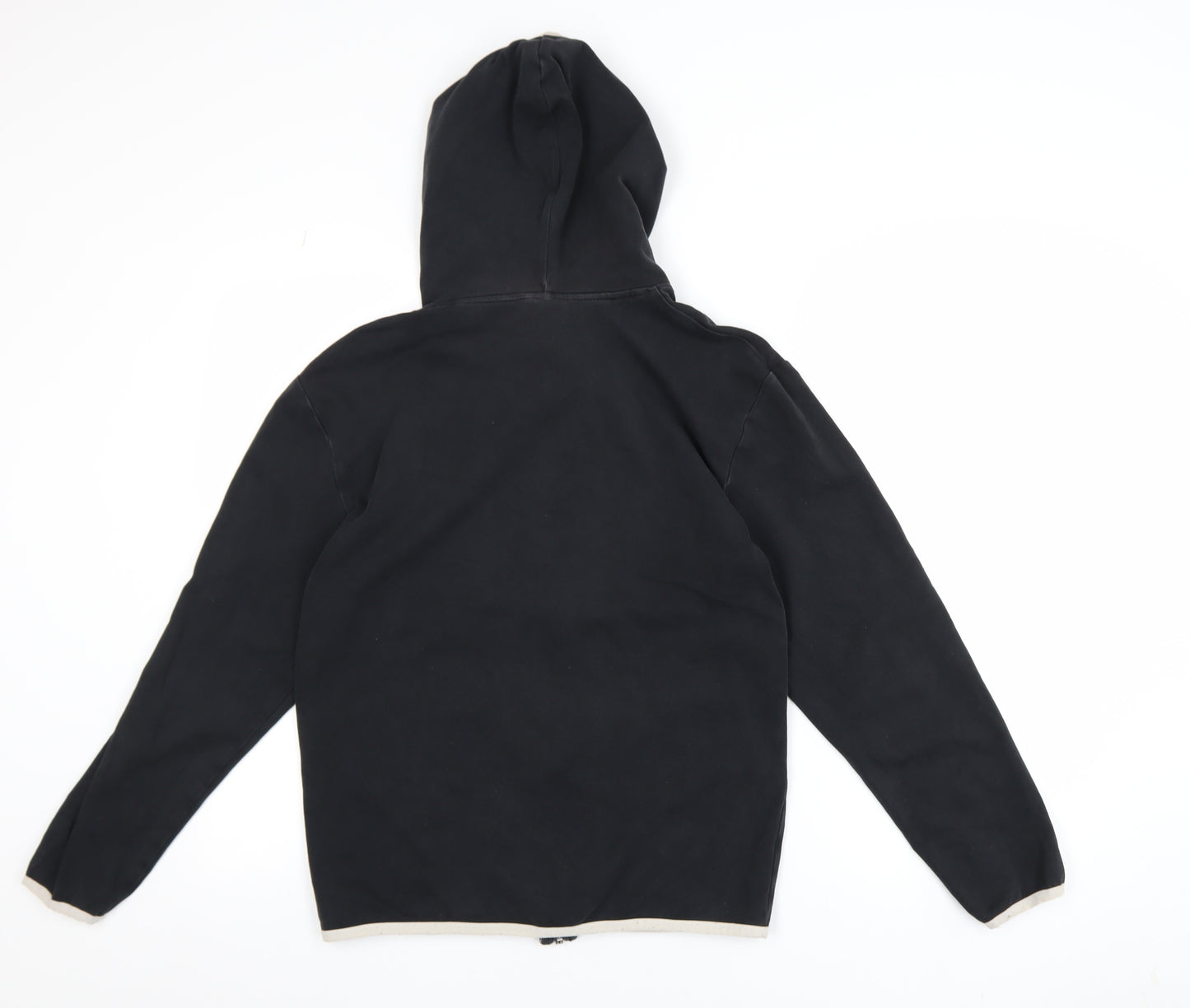 Calvin Klein Men's Black S Hooded Full Zip Cotton Jacket