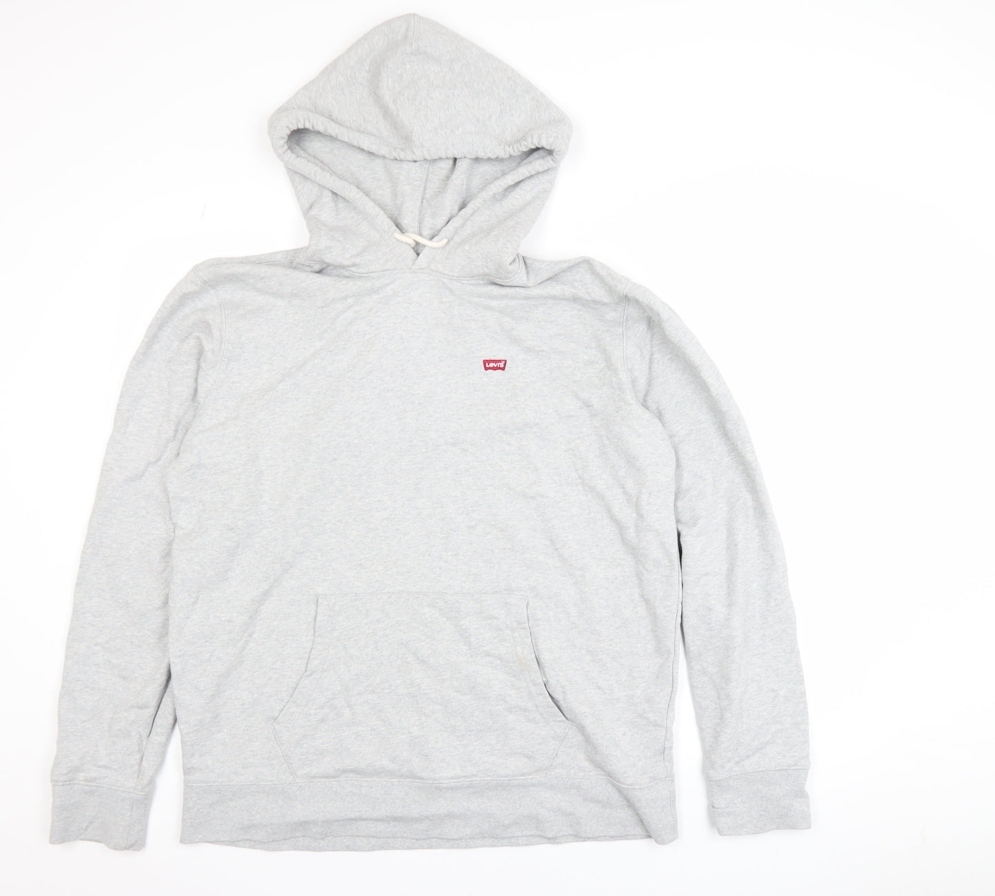 Levi's Mens Grey L Pullover Hoodie Classic Cotton Sweatshirt