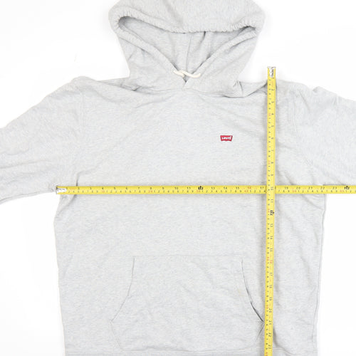 Levi's Mens Grey L Pullover Hoodie Classic Cotton Sweatshirt