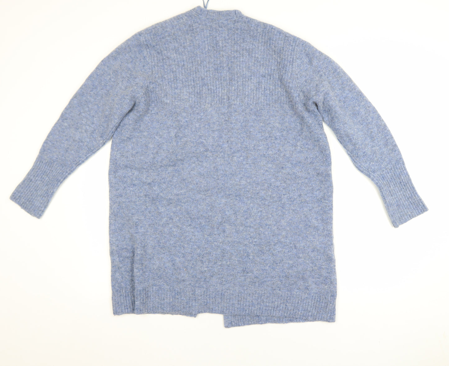 White Stuff Women’s Blue Wool Blend Open-Front Cardigan Size 12