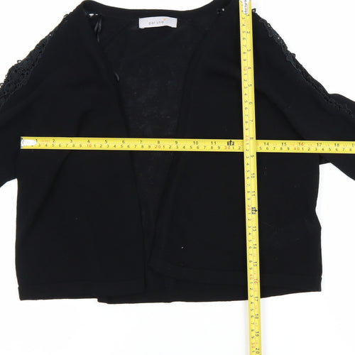 Marks and Spencer Per Una Women's Black Lace Trim Cardigan UK 14