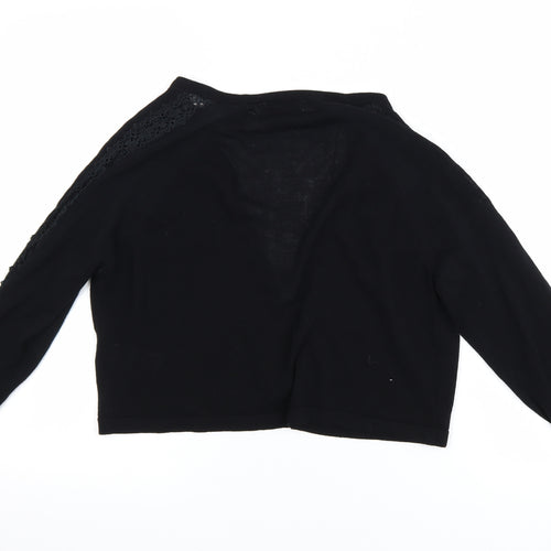 Marks and Spencer Per Una Women's Black Lace Trim Cardigan UK 14