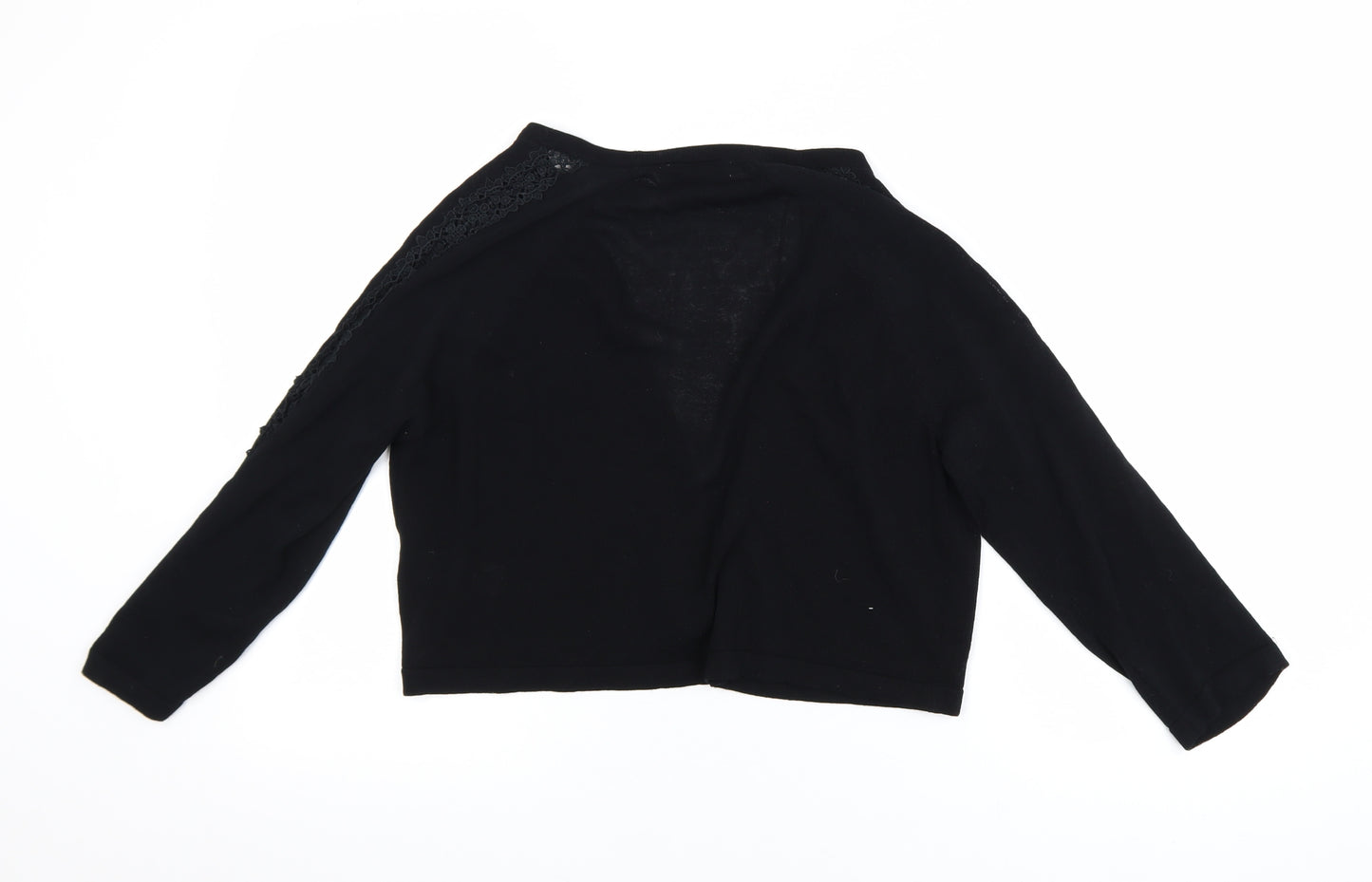 Marks and Spencer Per Una Women's Black Lace Trim Cardigan UK 14
