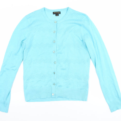 Tenney Rose Women's Blue Cardigan M Lightweight Knit