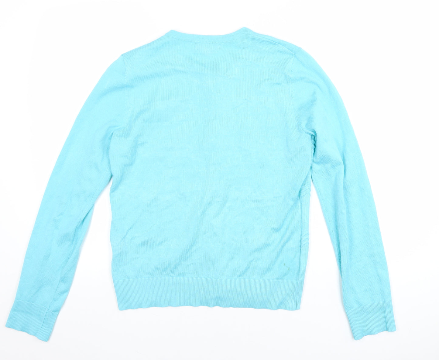 Tenney Rose Women's Blue Cardigan M Lightweight Knit