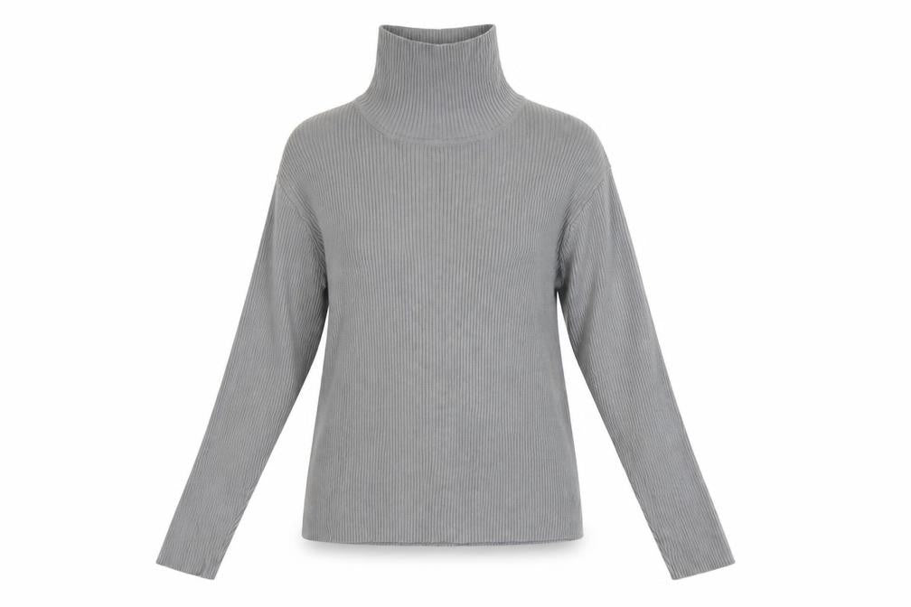Definitions Women’s Grey Roll Neck Long Sleeve Cotton Jumper Size 14