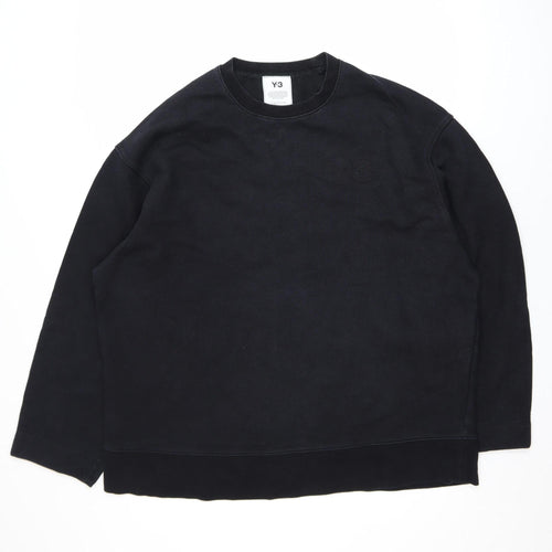Y-3 Men’s Black XL Pullover Crew Neck Sweatshirt