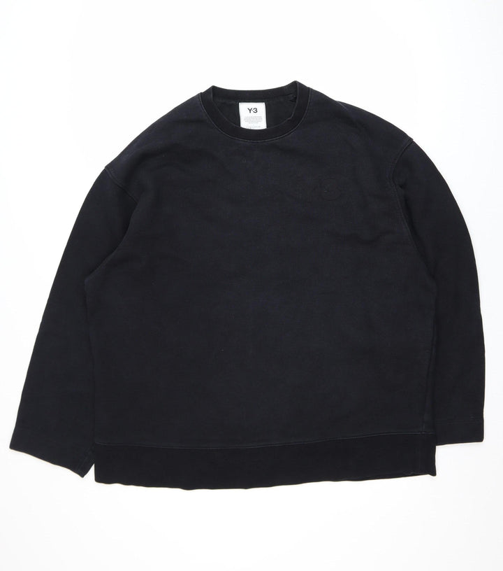Y-3 Men’s Black XL Pullover Crew Neck Sweatshirt