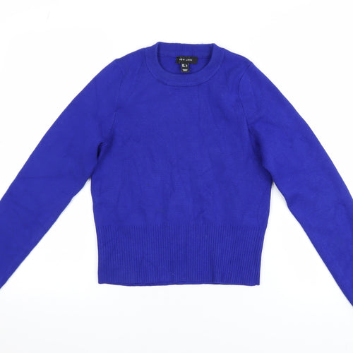 New Look Womens Blue Long Sleeve Crew Neck Pullover Jumper Size 8