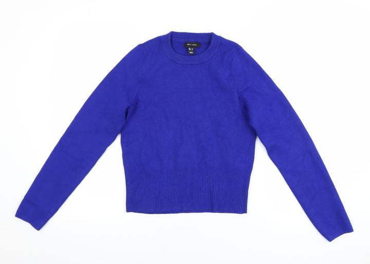 New Look Womens Blue Long Sleeve Crew Neck Pullover Jumper Size 8