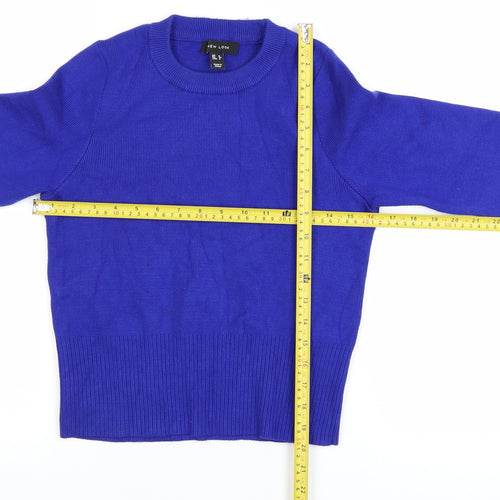 New Look Womens Blue Long Sleeve Crew Neck Pullover Jumper Size 8