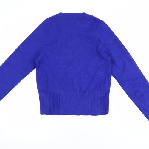 New Look Womens Blue Long Sleeve Crew Neck Pullover Jumper Size 8