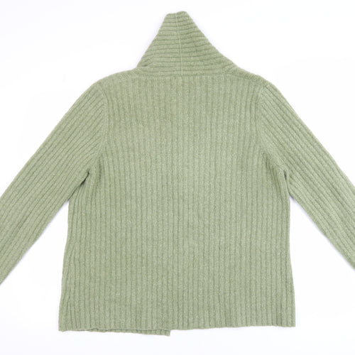 Dash Women’s Green Ribbed Knit Long Sleeve Cardigan Size 16