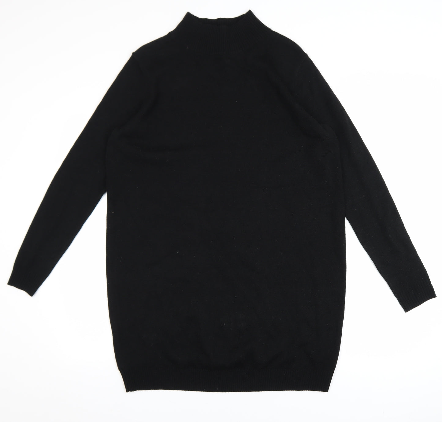 Collusion Women’s Black Size 10 High Neck Long Sleeve Sweater Dress