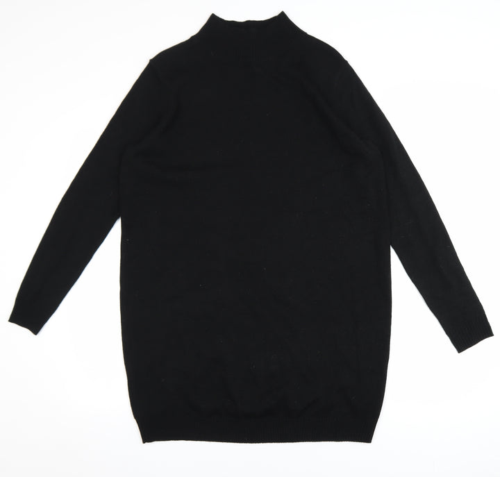 Collusion Women’s Black Size 10 High Neck Long Sleeve Sweater Dress