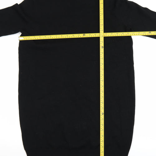 Collusion Women’s Black Size 10 High Neck Long Sleeve Sweater Dress