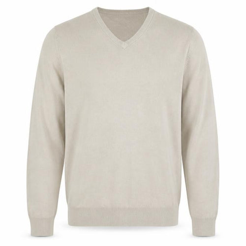 Marks and Spencer Blue Harbour Men’s Beige V-Neck Acrylic Jumper L