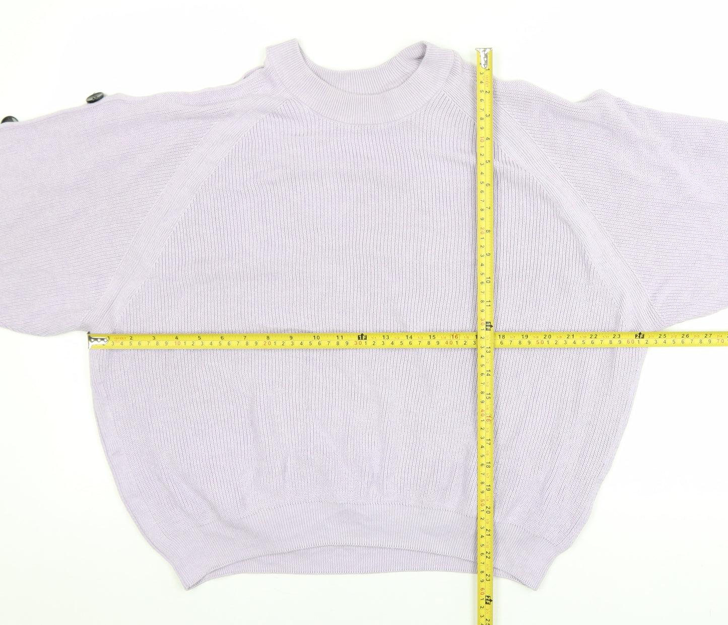 River Island Womens Purple Size 14 Rib Knit High Neck Button Jumper