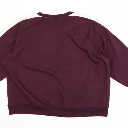 GAP Womens Burgundy Crew Neck Logo Sweatshirt XL Relaxed Fit