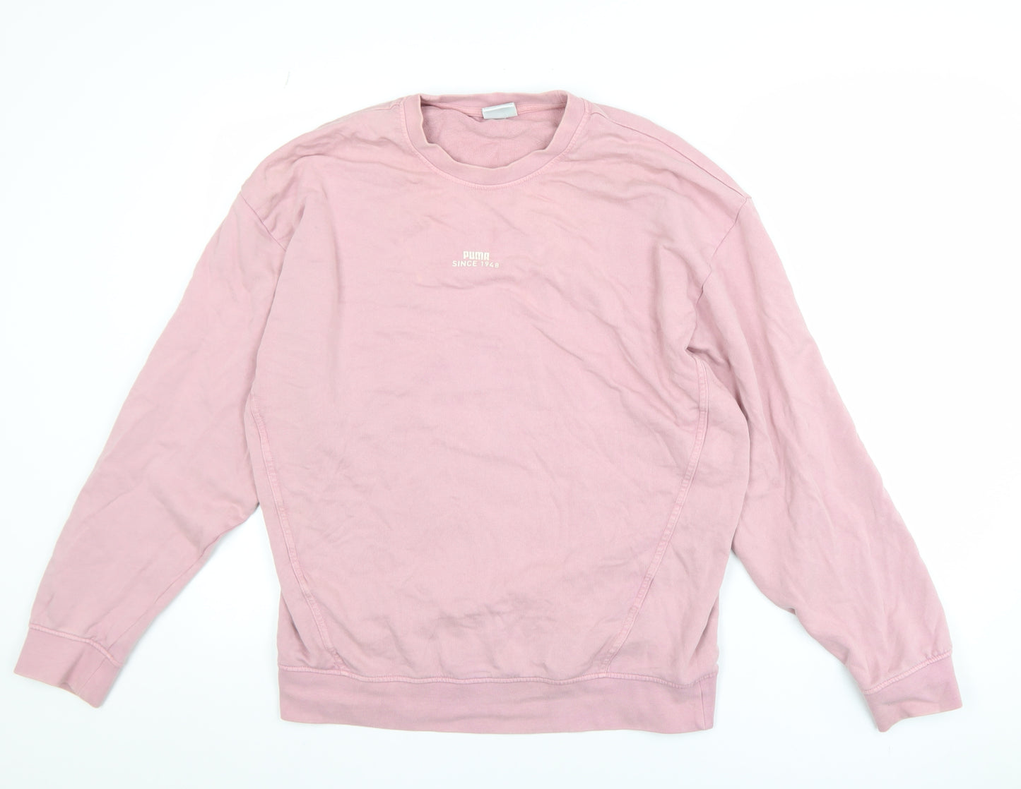Puma Women's Pink Crew Neck Pullover Sweatshirt Size M