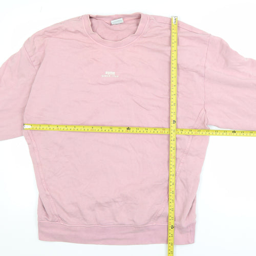 Puma Women's Pink Crew Neck Pullover Sweatshirt Size M