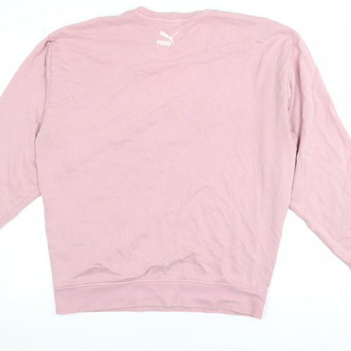 Puma Women's Pink Crew Neck Pullover Sweatshirt Size M