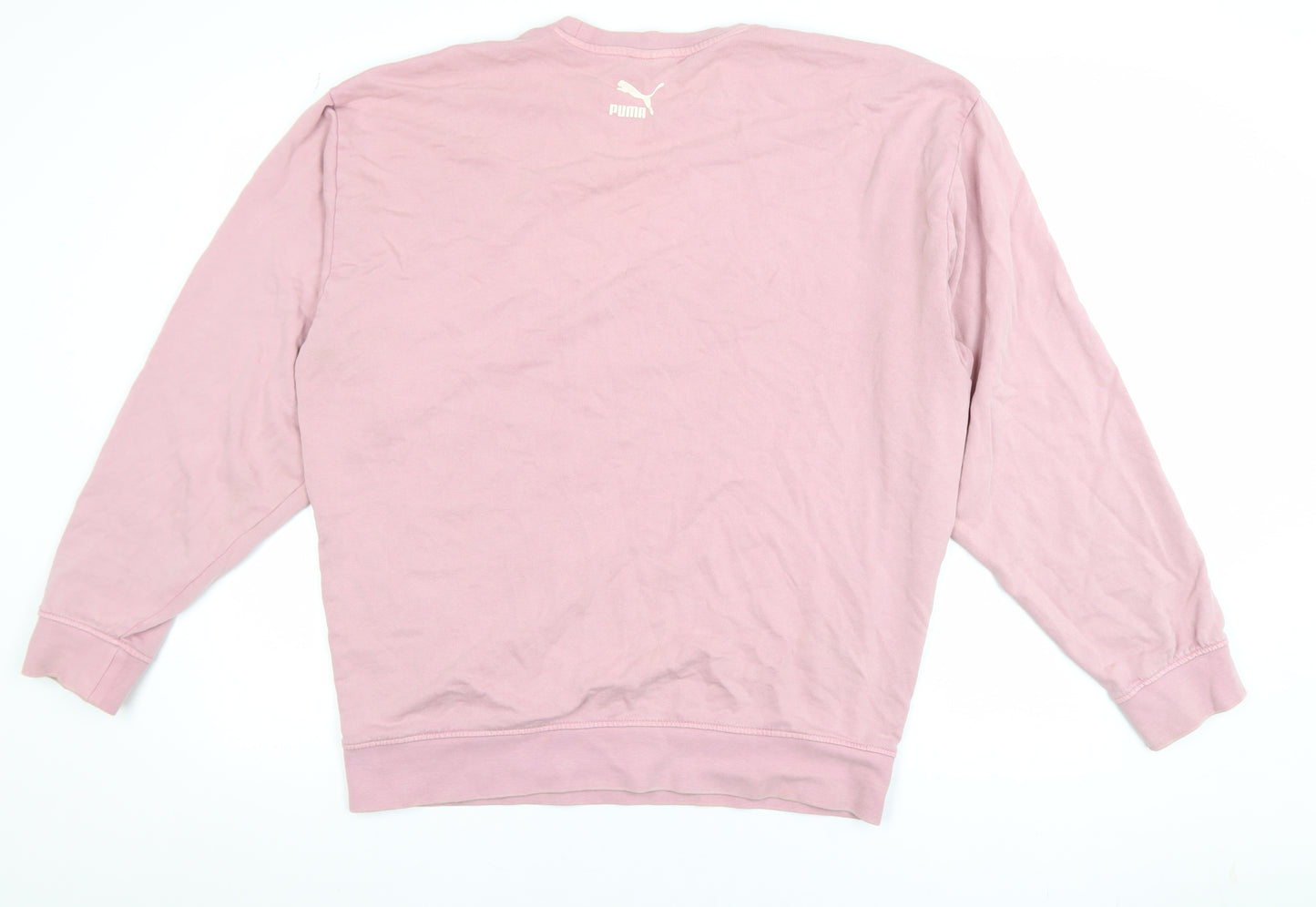 Puma Women's Pink Crew Neck Pullover Sweatshirt Size M