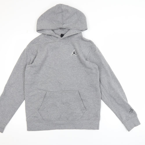 Jordan Boys Grey XL 13-15 Years Pullover Hoodie with Logo