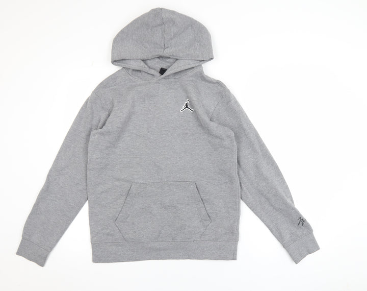 Jordan Boys Grey XL 13-15 Years Pullover Hoodie with Logo
