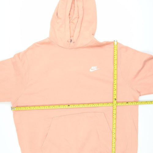 Nike Men's Pink Pullover Hoodie XL Regular Fit Cotton Fleece