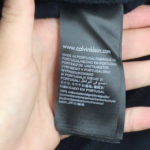 Calvin Klein Jeans Womens Black Small Pullover Hoodie 100% Cotton