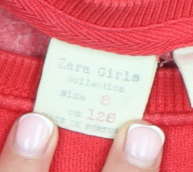 Zara Girls Red Mickey Mouse Pullover Sweatshirt 8 Years Regular Fit