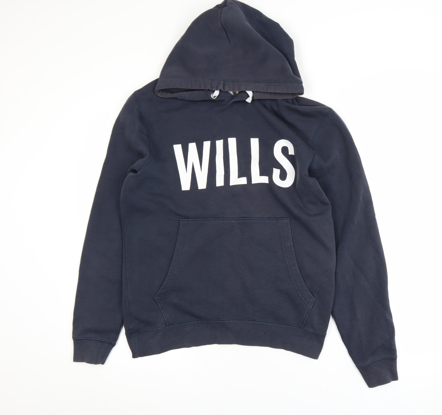 Jack Wills Men's Blue Pullover Hoodie Small Cotton Blend