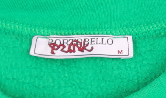 Portobello Pink Green Tie Hem Sweatshirt Women M Casual Crew Neck